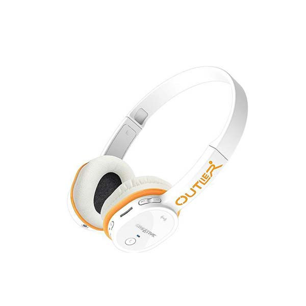 Creative Labs - Outlier - Wireless Headphones with Integrated MP3 Player - White