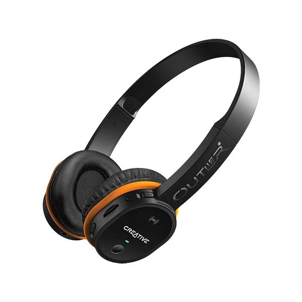 Creative Labs - Outlier - Wireless Headphones with Integrated MP3 Player - Black
