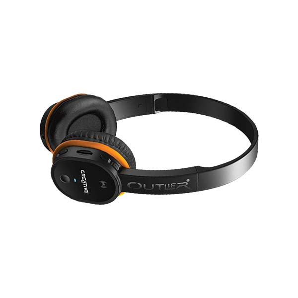 Creative Labs - Outlier - Wireless Headphones with Integrated MP3 Player - Black