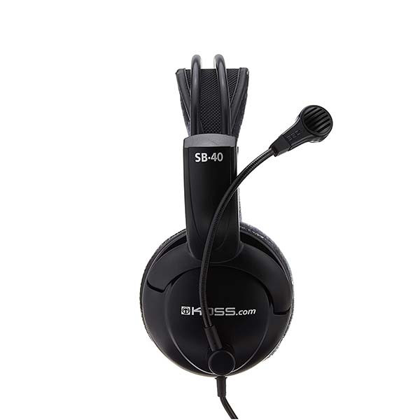 Koss - SB40 - Communication Headset with Noise-Canceling Microphone - Black