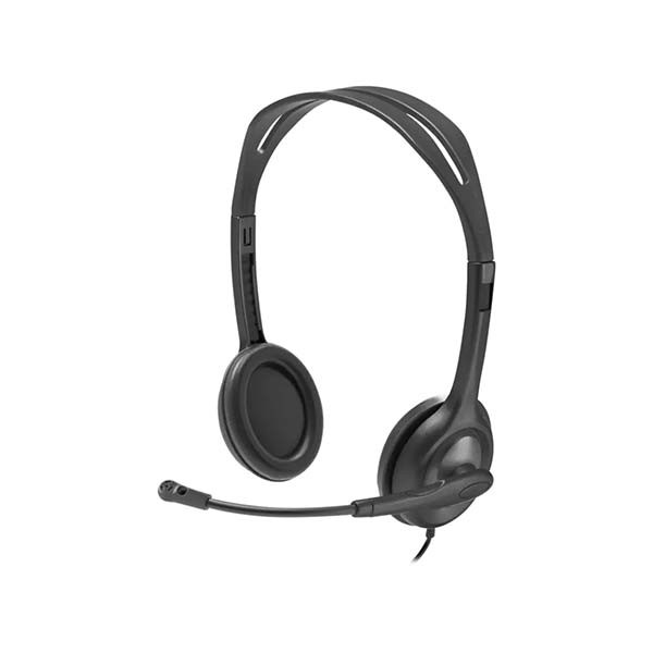 Logitech - H111 - 981-000999 - Stereo Business Headset - Leatherette Earcups