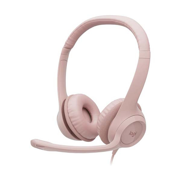 Logitech - H390 - 981-001280 - USB Corded Headset - Rose