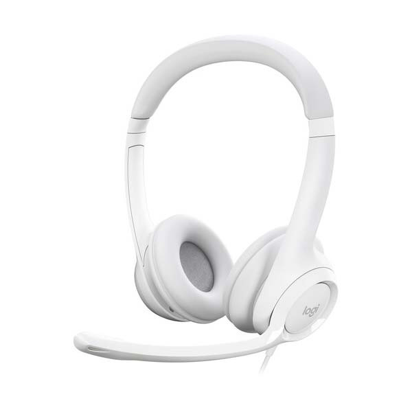 Logitech - H390 - 981-001285 - USB Corded Headset - White