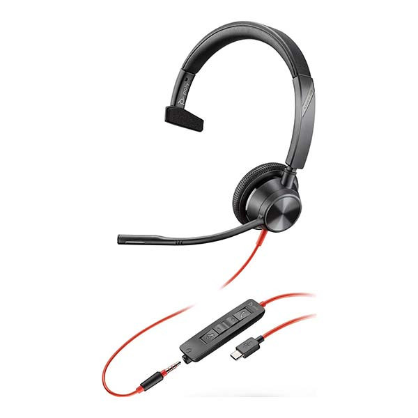 Plantronics - Blackwire 3315-M - 214015-101 - USB-C - Corded UC Headset