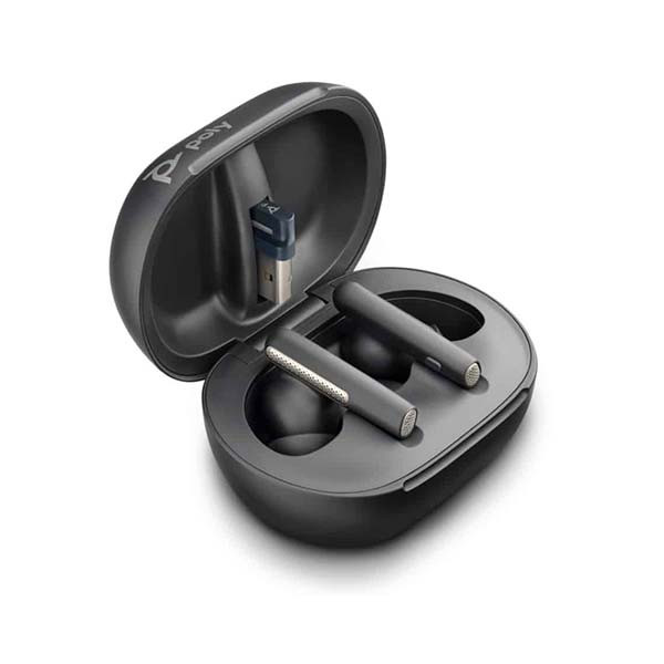Plantronics - Voyager Free 60+ UC - 216065-01 - USB-A - Touchscreen True Wireless Earbuds - Black