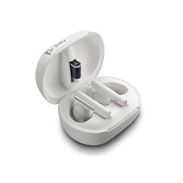 Plantronics - Voyager Free 60+ UC - 216755-01 - USB-A - MS-Teams - Touchscreen True Wireless Earbuds - White