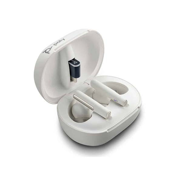 Plantronics - Voyager Free 60+ UC - 216755-02 - USB-C - MS-Teams - Touchscreen True Wireless Earbuds - White