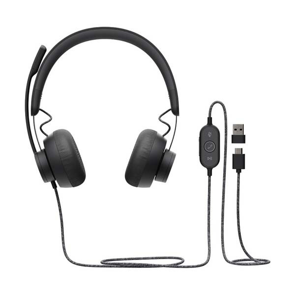 Logitech - Zone - 981-000876 - UC - Wired On-Ear Headset