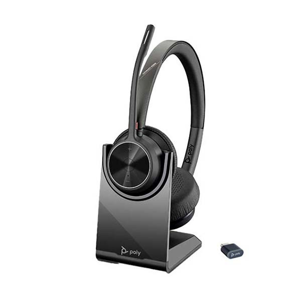 Plantronics - Voyager 4320-M UC - 218479-02 - USB-C Bluetooth Office Headset with Stand